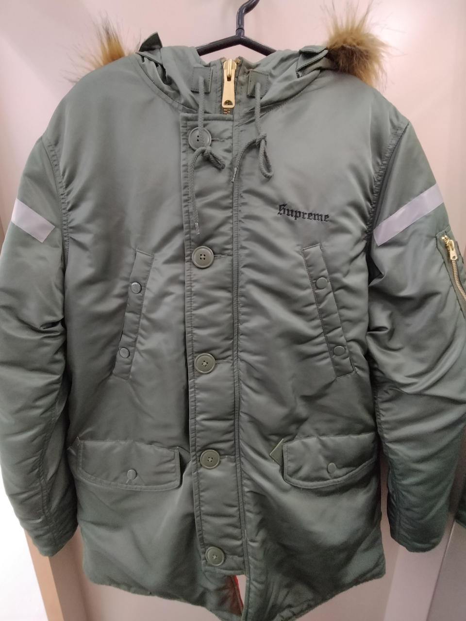 【美品】 SUPREME　N3B フライジャケット　ミリタリージャケット Supreme - 【Mサイズ】Supreme Washed Flight Satin N-3Bの通販