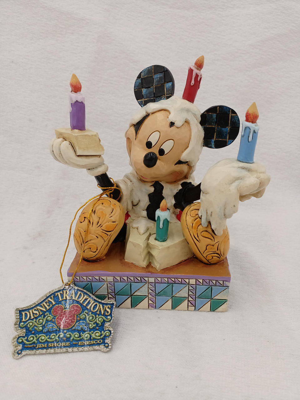 置物　ミッキーとバースデーケーキ