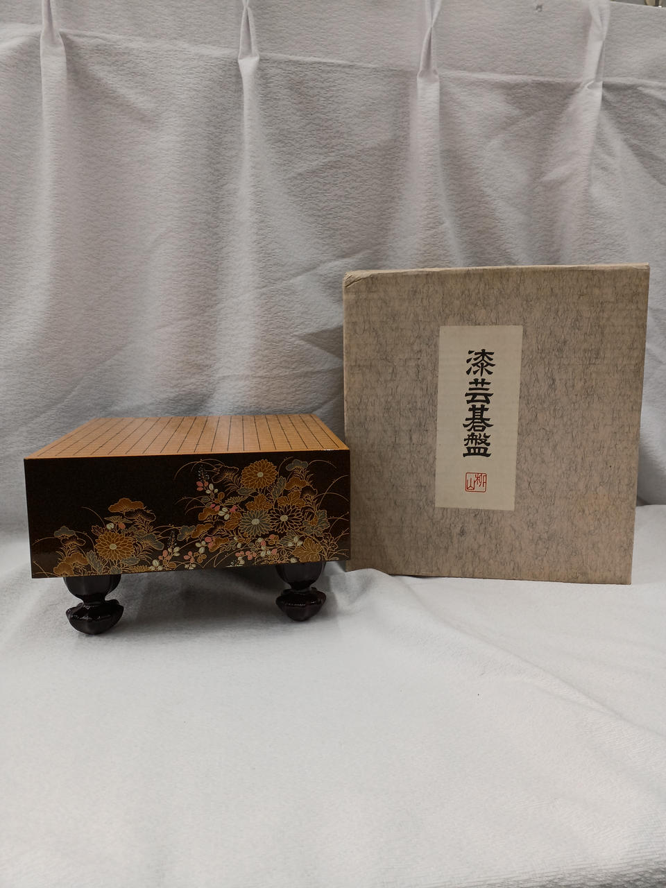 漆芸碁盤 ミニサイズ 柳山作 漆芸碁盤 蒔絵 御殿碁盤 柳山作 ミニサイズの通販 by モモ's