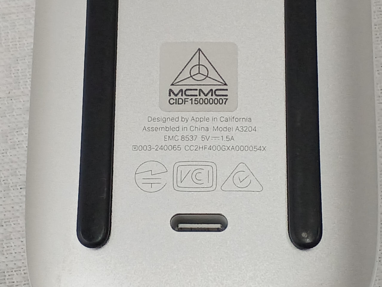 MacBookアクセサリー Apple Magic Mouse A3204 🟢 Apple Magic Mouse (USB-C) Black Multi Touch Rechargeable