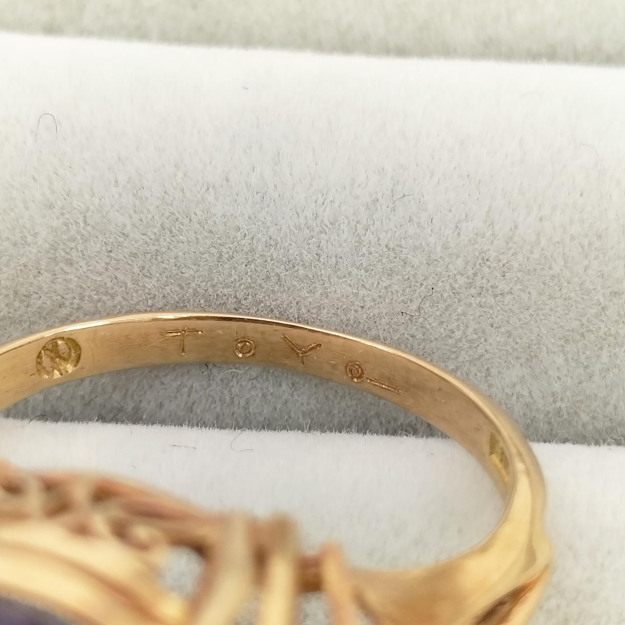 k18刻印 リング4g 石付き 10 ※イニシャル入り|K18石付きリング|HARDOFFオフモール（オフモ