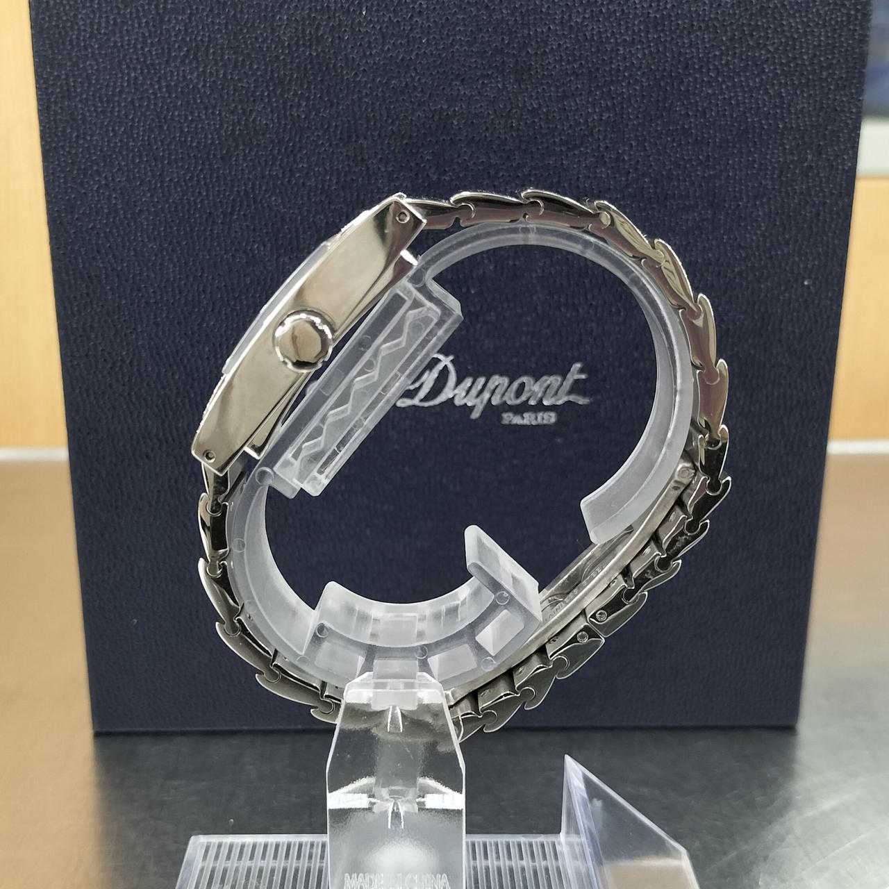 美品! 稼働品　デュポン 時計 クォーツ スクエア デイト シルバー S.T. DUPONT|デュポン スクエア デイト クォーツ腕時計|HARDOFFオフ