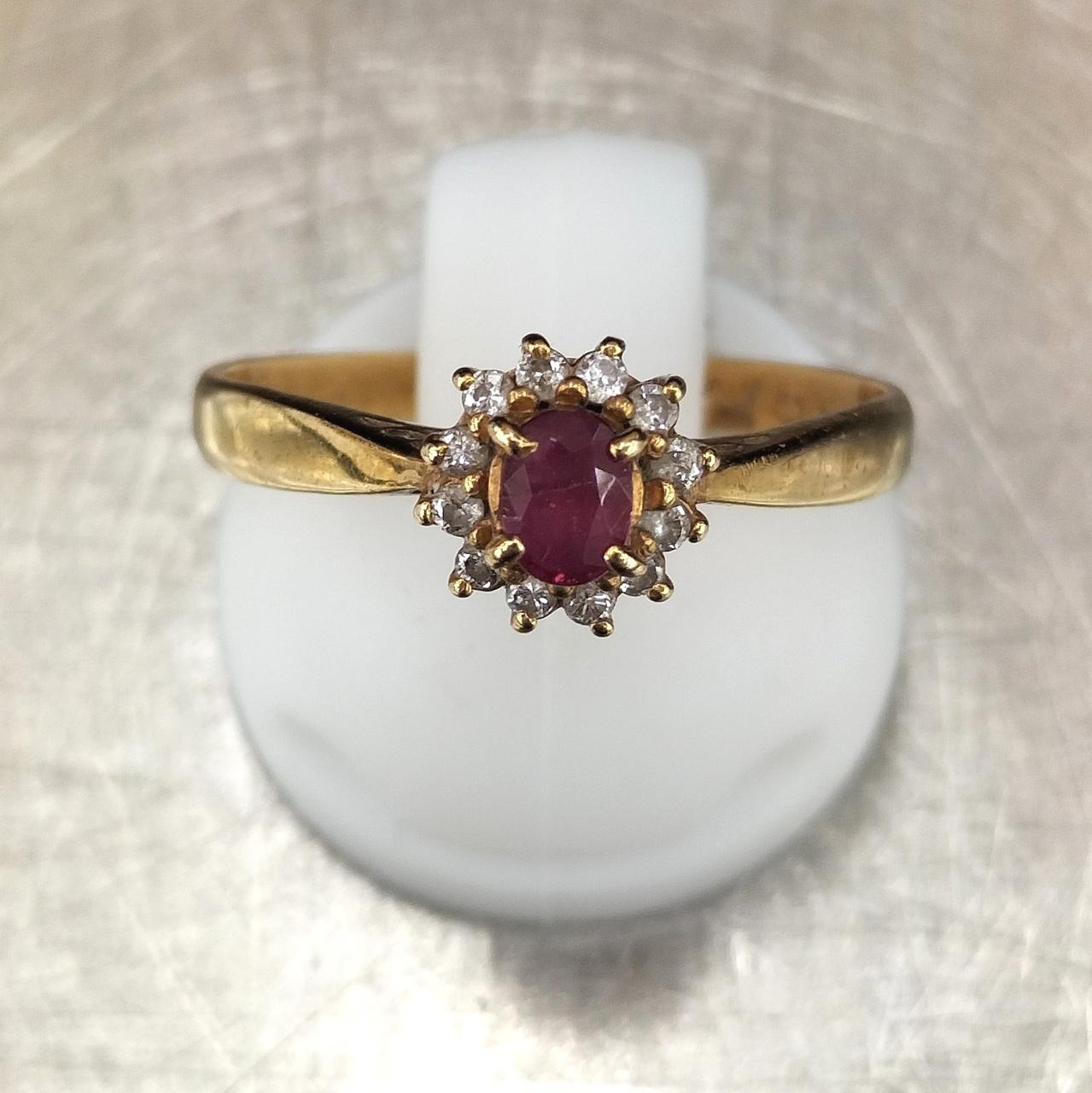 豪華✨15号❗️D0.10CT✨k18クラウンダイヤモンドリング k18リング