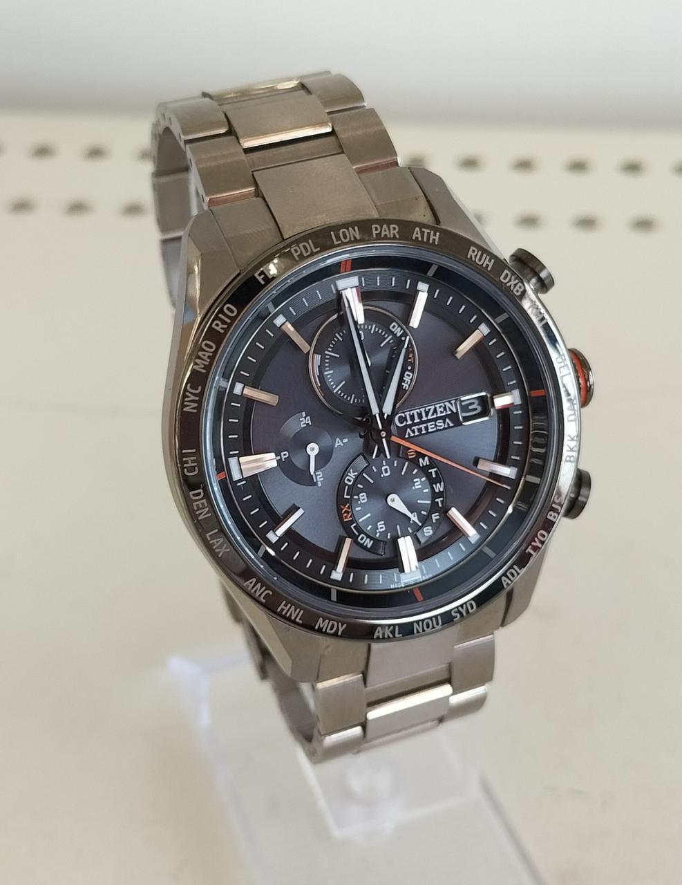 ○D8671 CITIZEN シチズン　アテッサ　H800-A1CN206 Citizen Attesa H800-A1CN206 Eco-Drive Radio controlled Blk