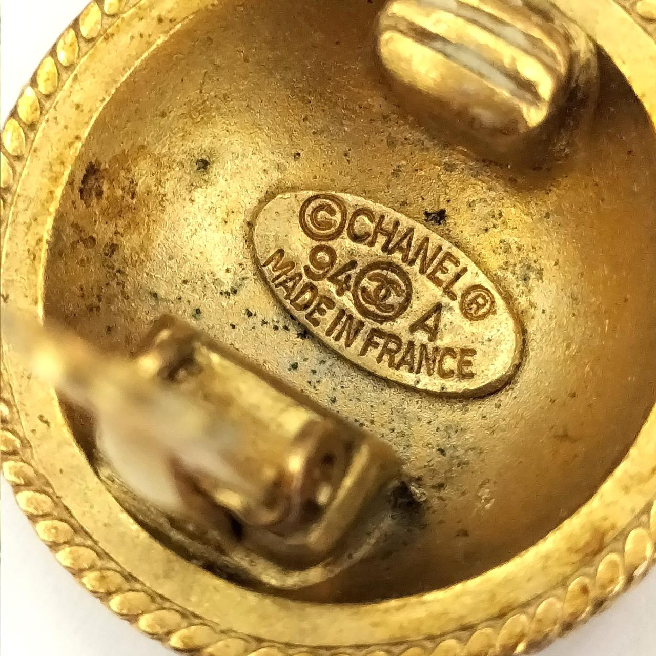 【ローズ様】　シャネル　ヴィンテージ　レザー　ココマーク　94A CHANEL|シャネル ココマーク 94A ヴィンテージイヤリング