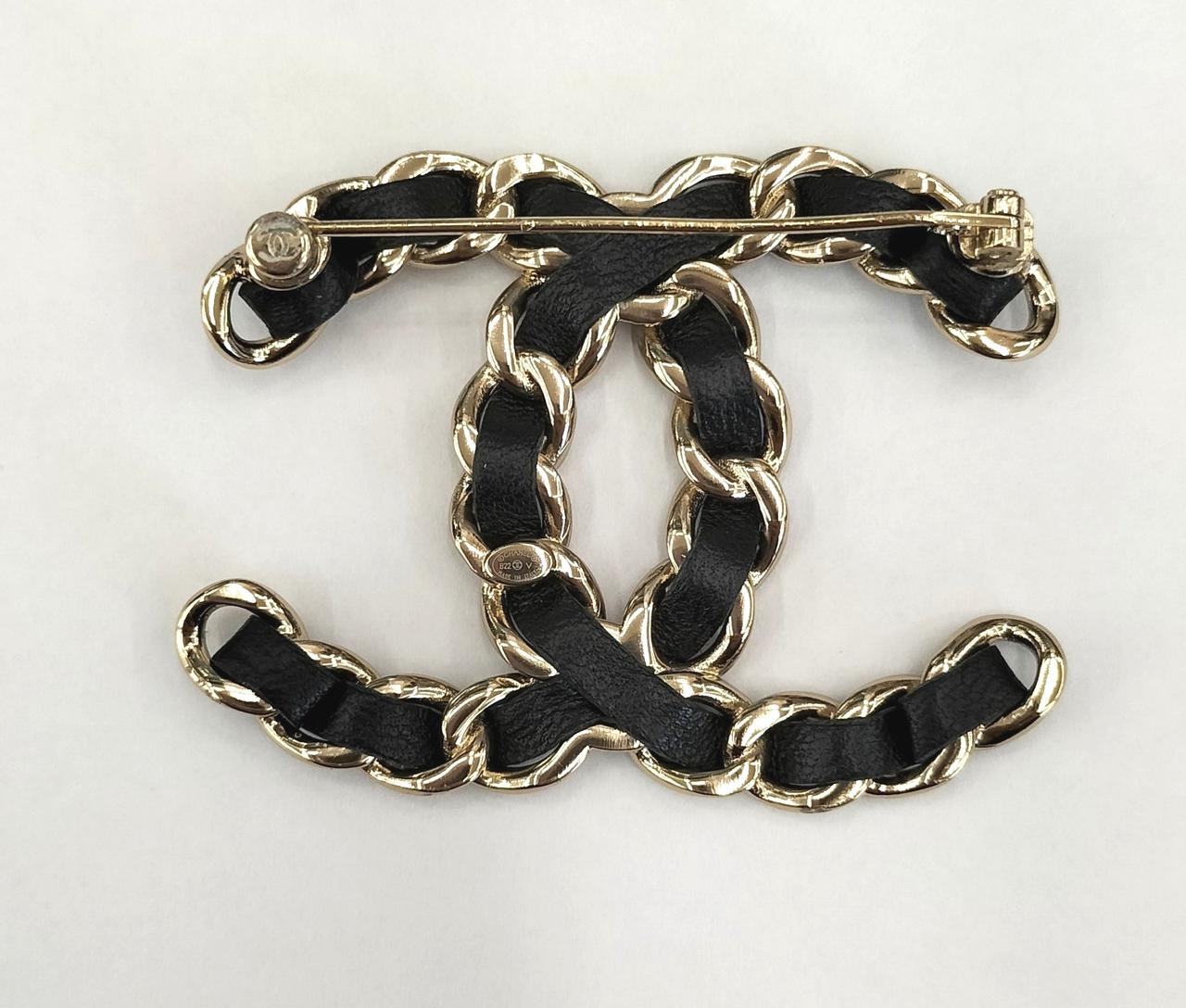 CHANEL|シャネル ココマーク レザーチェーン ブローチ|HARDOFF