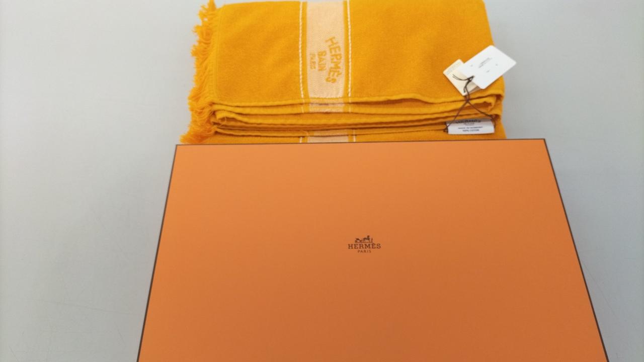 ｟sale7/23まで｠HERMES ビーチタオル　オレンジ エルメス(HERMES)|ビーチタオル|HARDOFFオフモール（オフモ