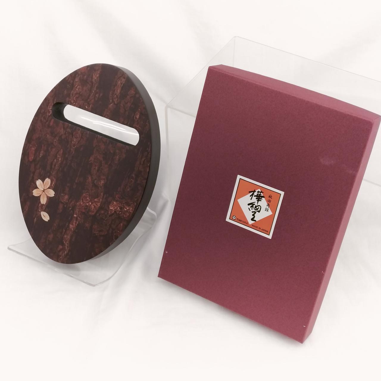 桜皮細工 ふた置き急須台