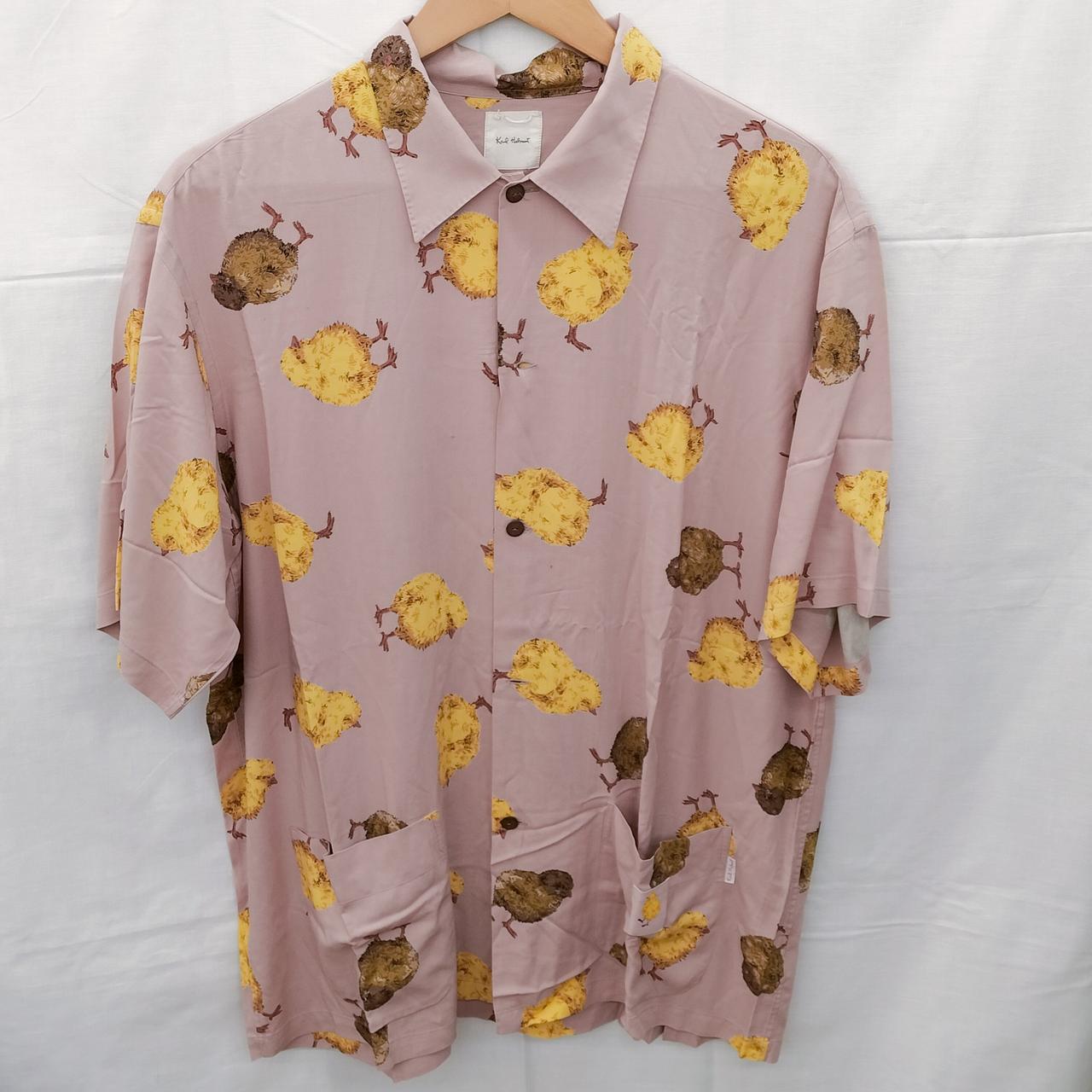 カールヘルム　半袖シャツ　ヒヨコ柄