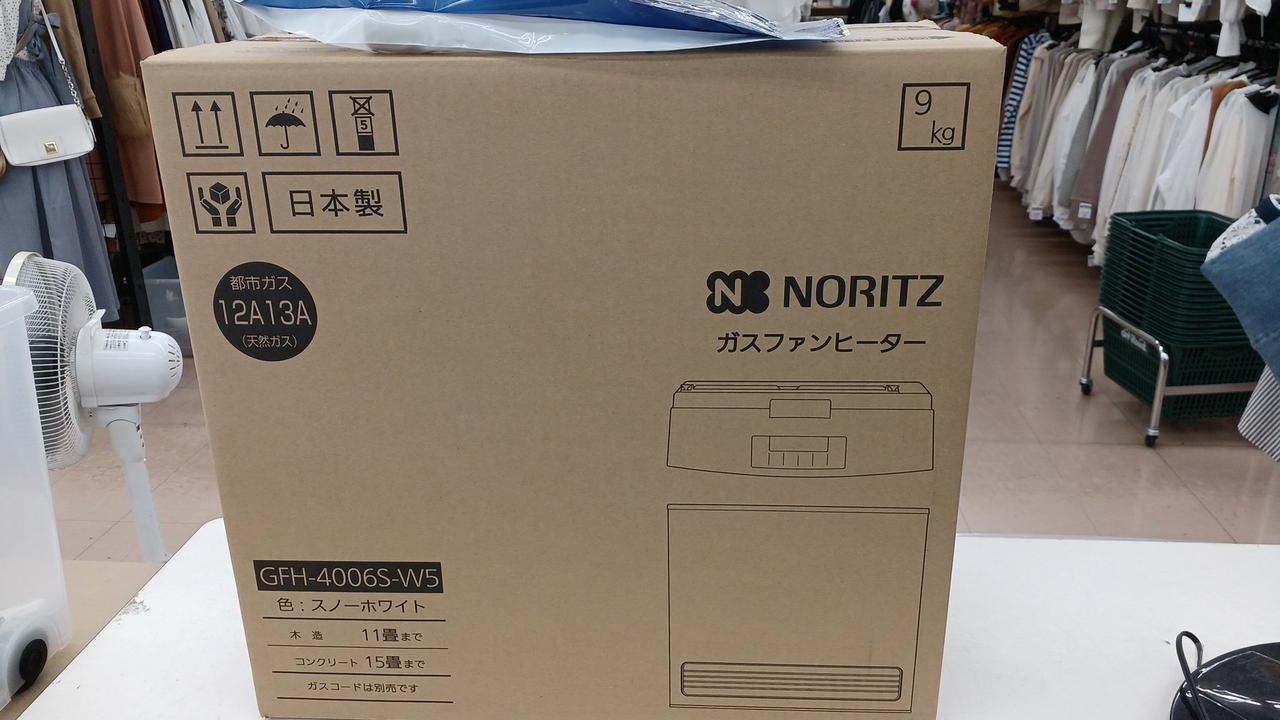 NORITZ ガスファンヒーター GFH-4006S-W5 ガスコード付き ノーリツ ガスファンヒーター GFH-4006S-W5 ガスファンヒーター GFH