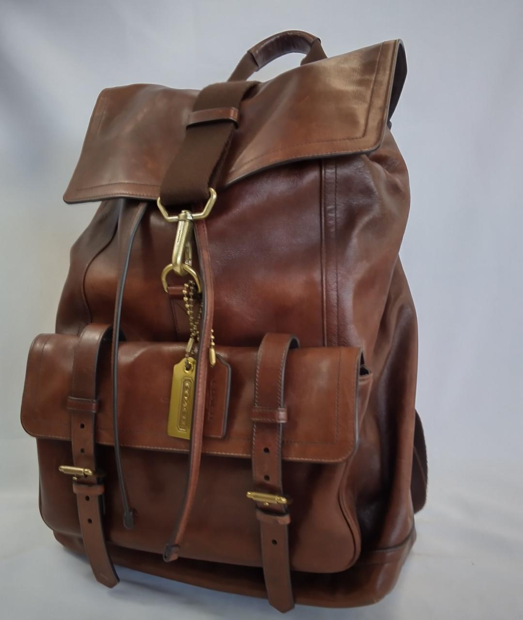 コーチ　バックパック　ブリーカー　レザー　ブラウン　21076 リュック コーチ バックパック ブリーカー レザー ブラウン 21076