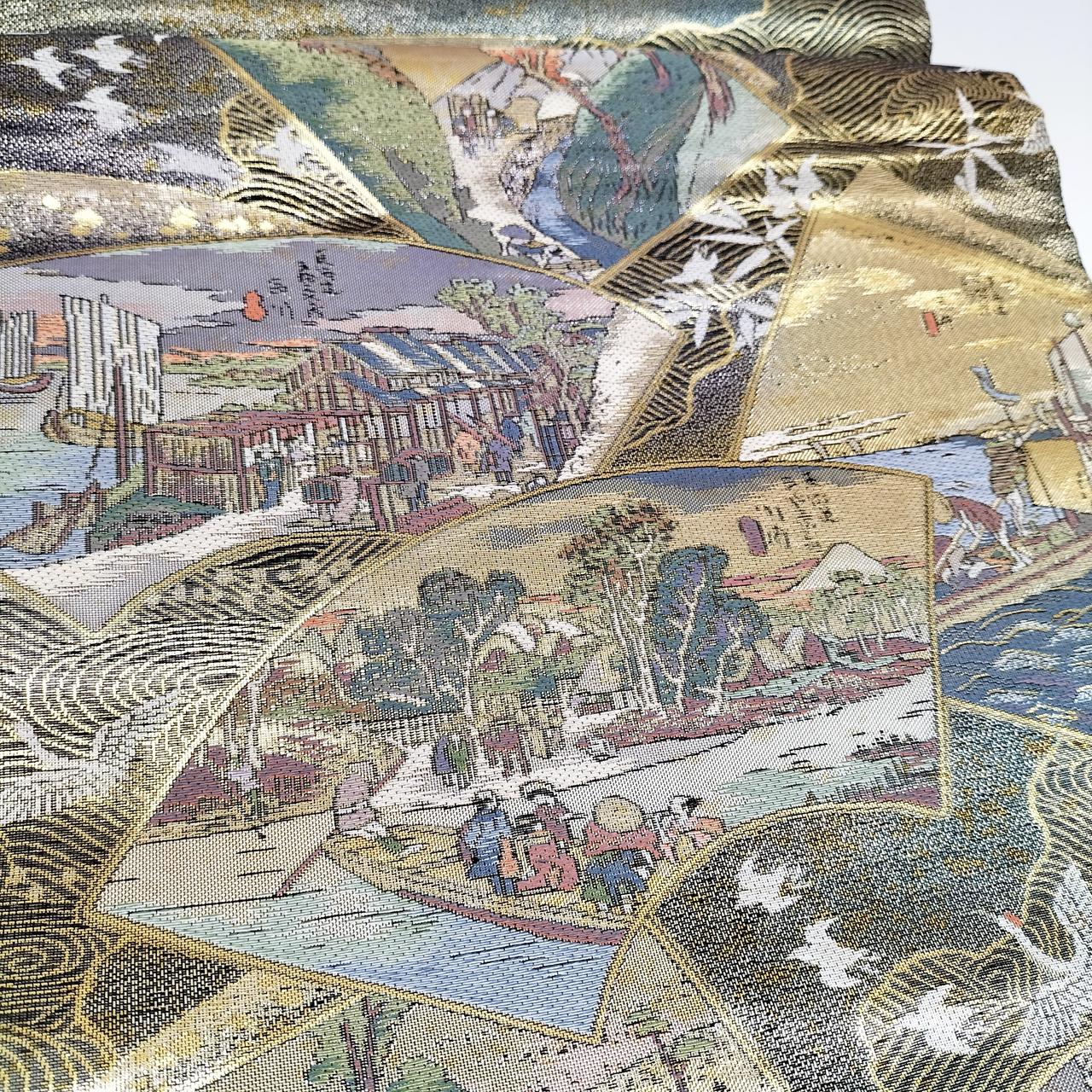 東海道絵巻と瑞苑慶長招之図の二柄使いです