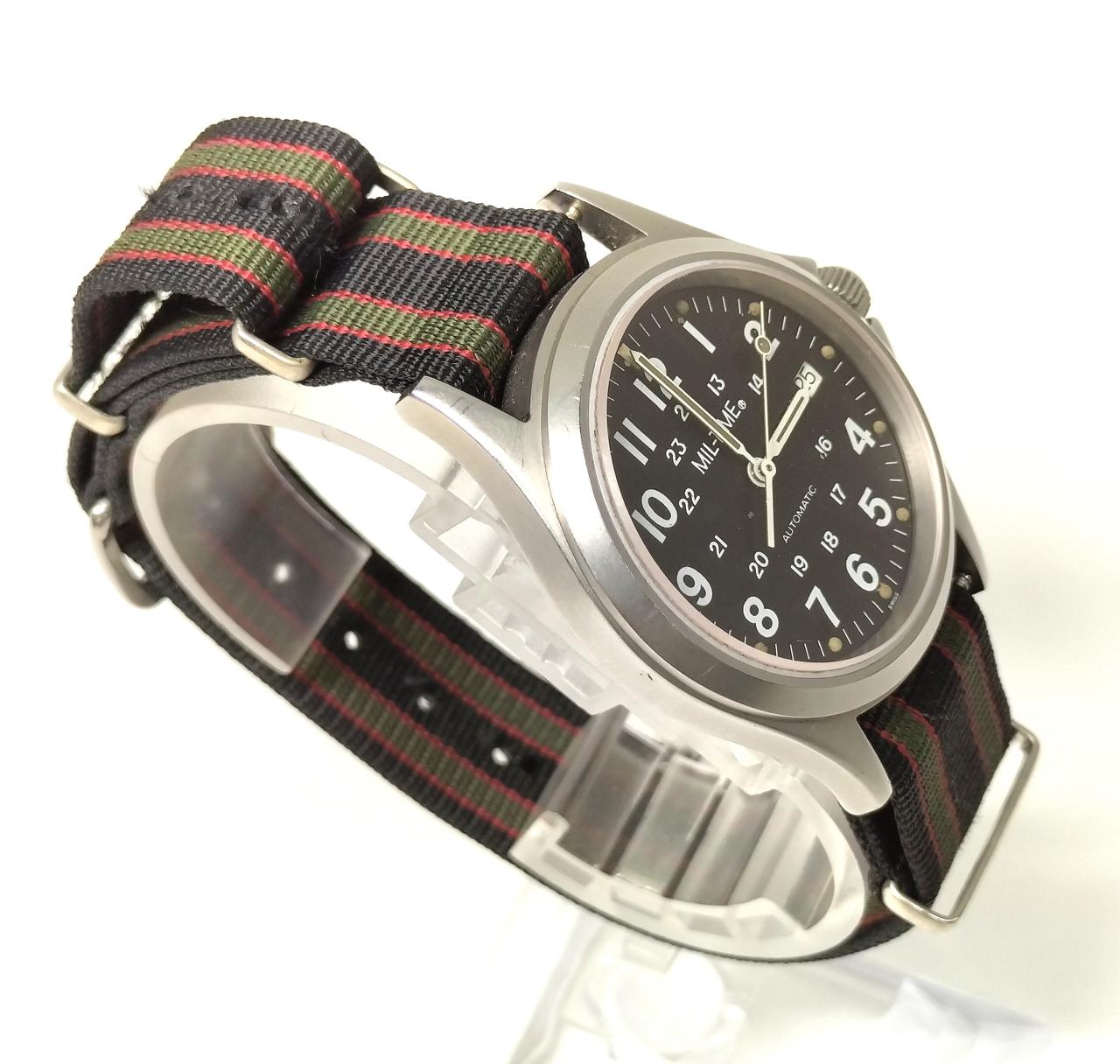 稼働 美品 mil-time 自動巻き 腕時計 デイト 1-02484-92 稼働 美品 mil-time 自動巻き 腕時計 デイト 1-02484-92 - メルカリ
