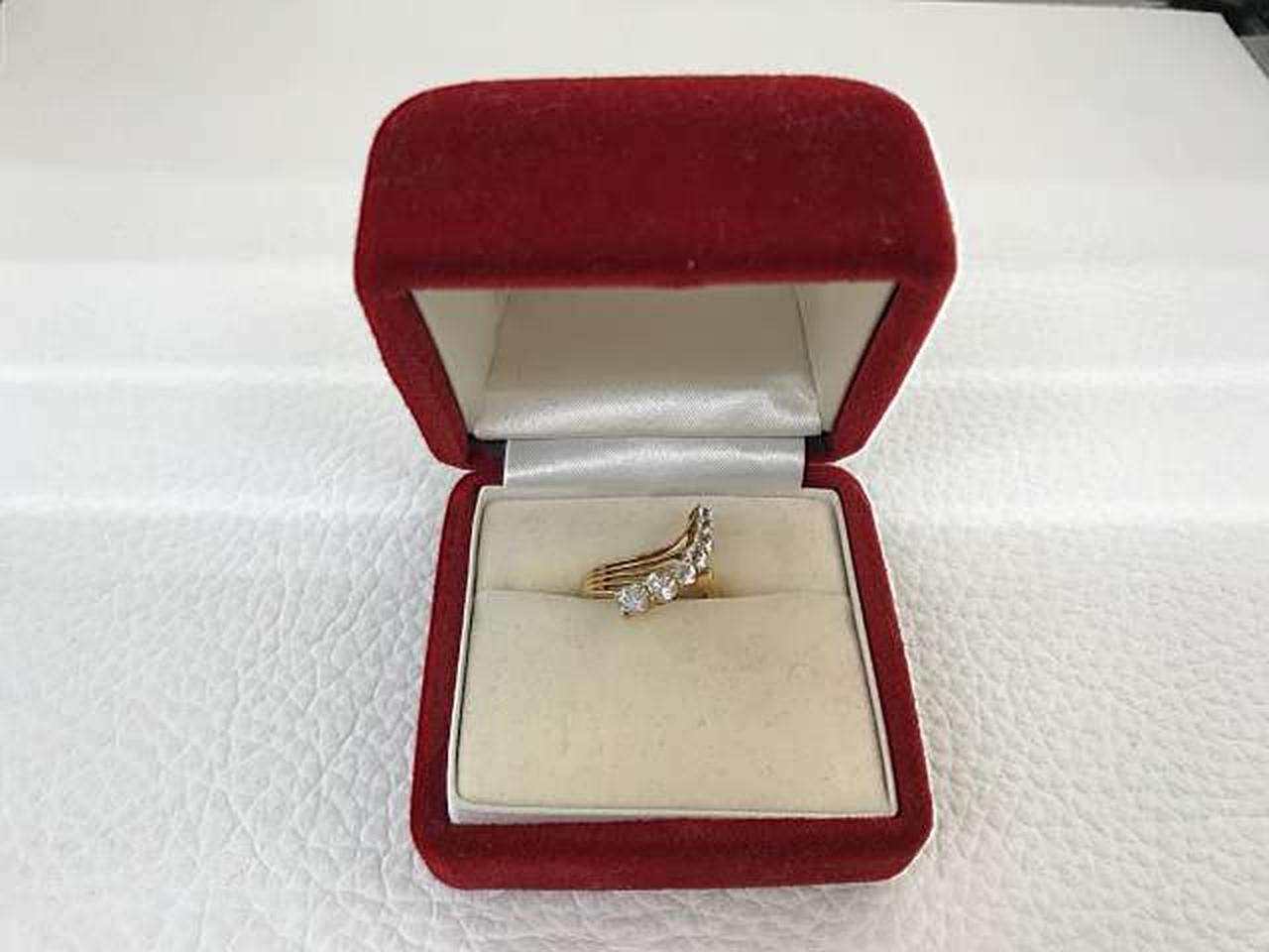 k18刻印 リング4g 石付き k18刻印 リング4g 石付き