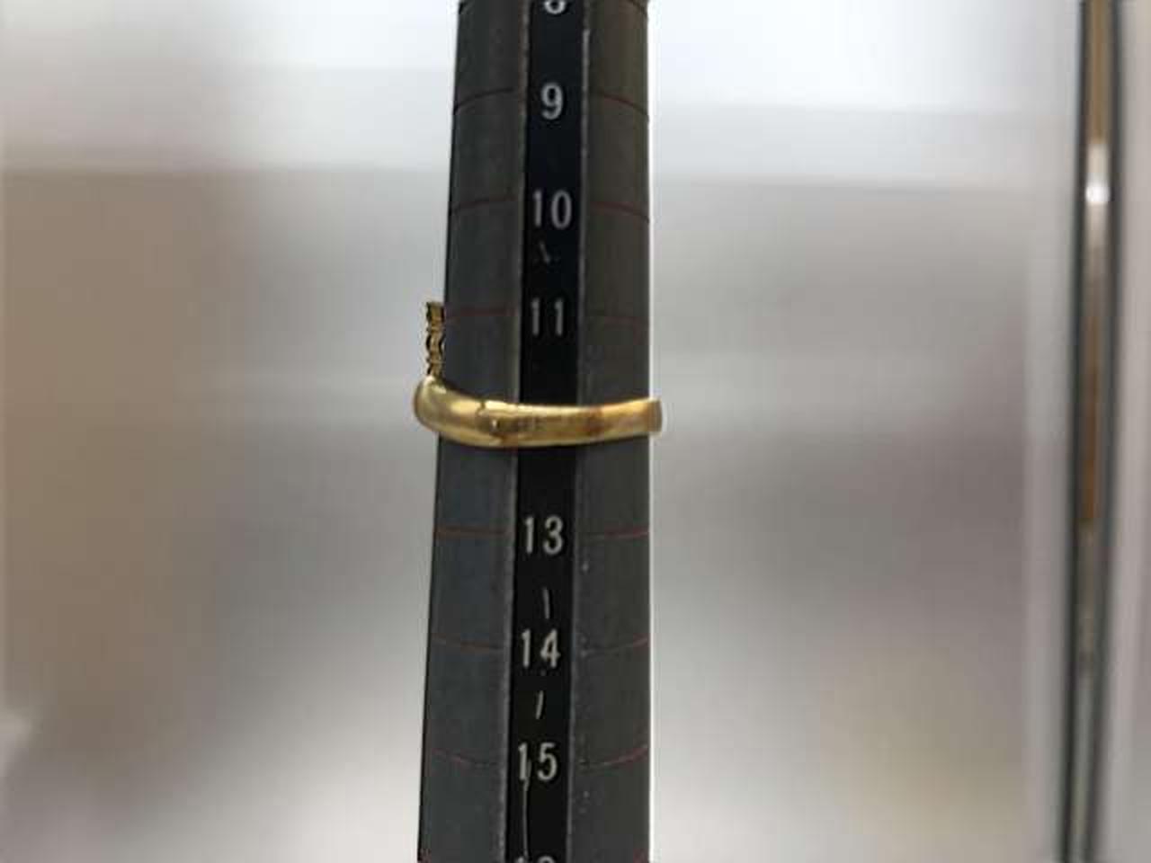 k18 刻印 11号 リング お石種類不明 不明|K18石付きリング(WS1.