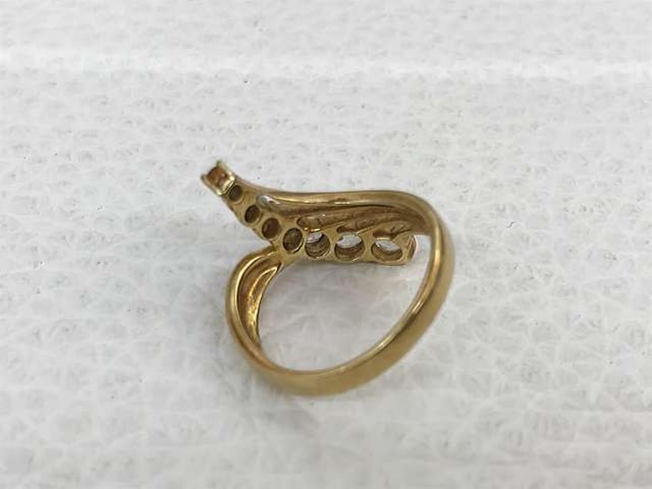 k18刻印 リング4g 石付き k18刻印 リング4g 石付き