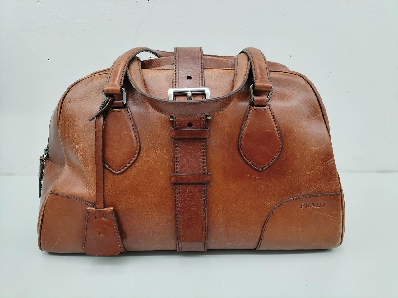 PRADA 型番：レザー/ブラウン ボストンバッグ