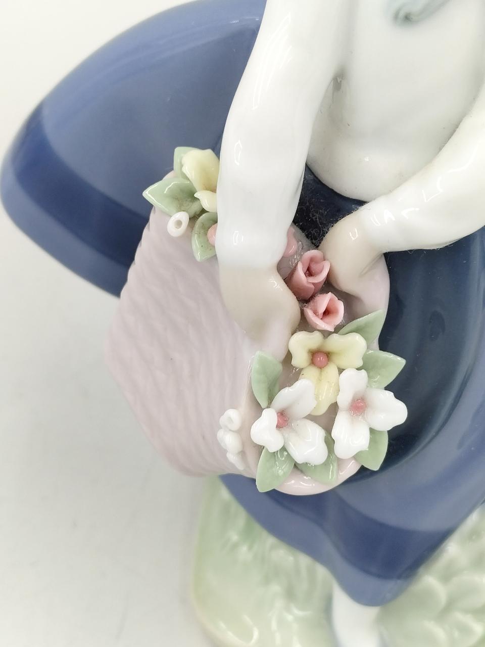 アイモ・ニェットボリ 長方形の陶板 青い花モチーフ 23cm 1970年代 陶芸作家 紫月窯 角田真 陶磁器 神奈川県｜NA-utsuwa-(日本橋