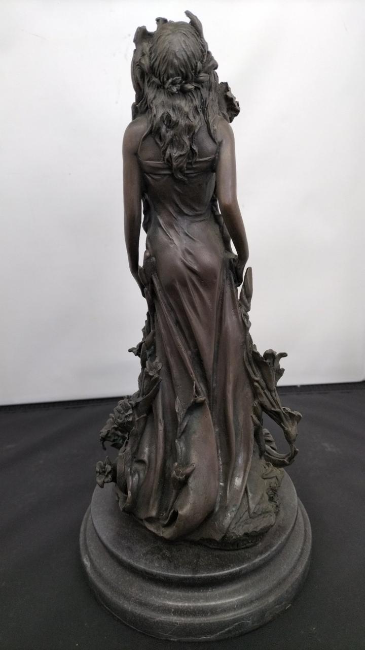 陶製の女神像 ALDO VITALEH 型番：花の女神 ブロンズ像 置物