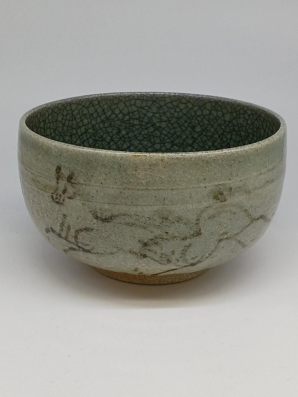 相馬駒焼　田代法橋　清治右衛門　抹茶茶碗 相馬駒焼 (ソウマコマヤキ) 茶腕 15代田代清治右衛門(田代法橋
