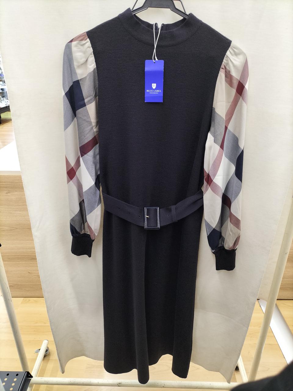 未使用タグ付きBLUE LABEL CRESTBRIDGEシャツワンピース 38 新品タグ付き】ブルーレーベルクレストブリッジ MIXワンピース