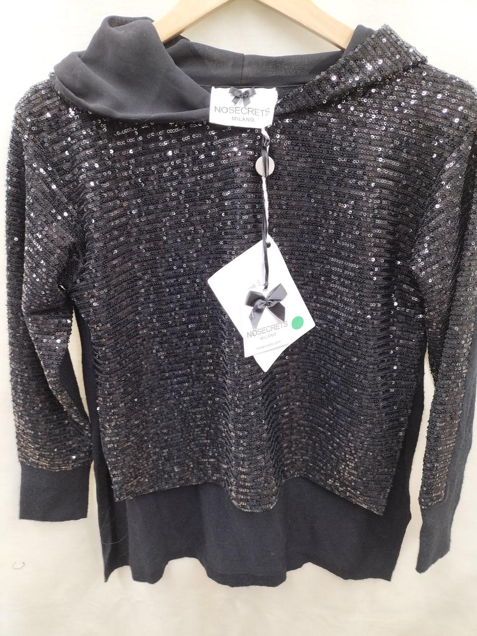 スパンコールニットパーカー