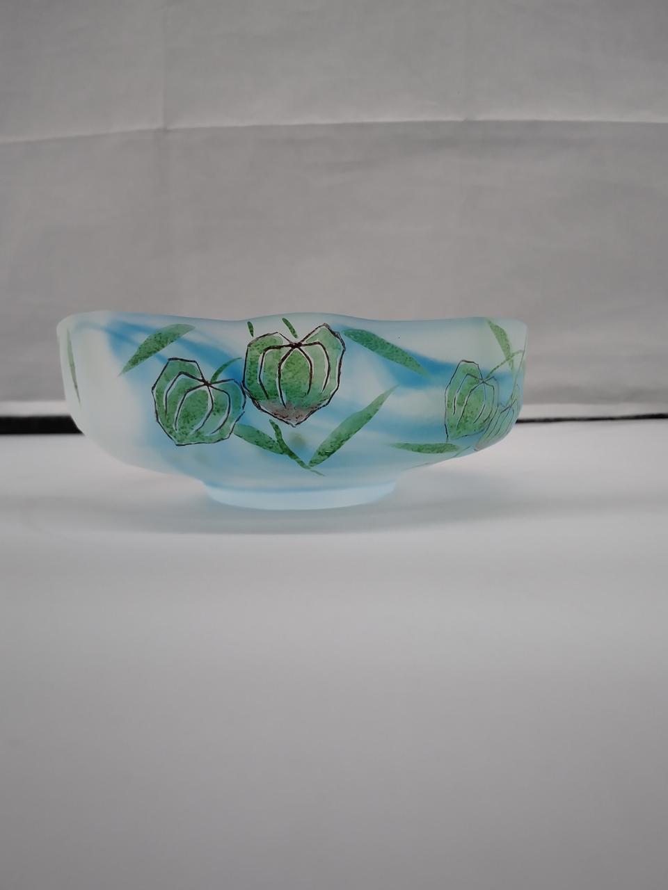 茶道具 【広畑久仁彦】蟹図 ガラス 平茶碗 紙箱 義山 夏茶碗 茶道具 【広畑久仁彦】蟹図 ガラス 平茶碗 紙箱 義山 夏茶碗 広畑