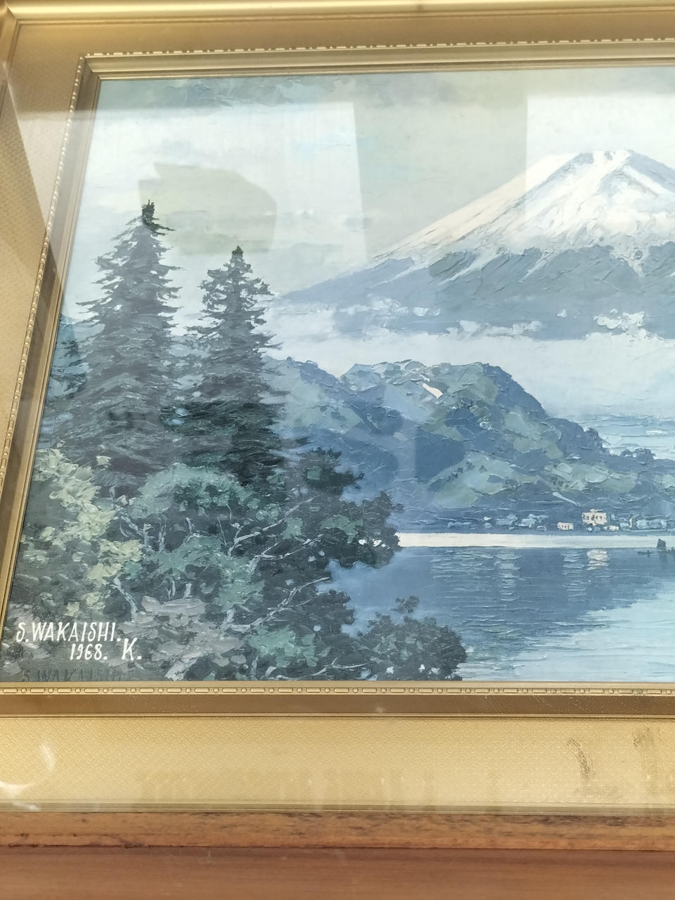 若石賛花 直筆サイン入り 静かなる森 風景画 油絵 インテリア 若石賛花 直筆サイン入り 静かなる森 風景画 油絵 インテリア