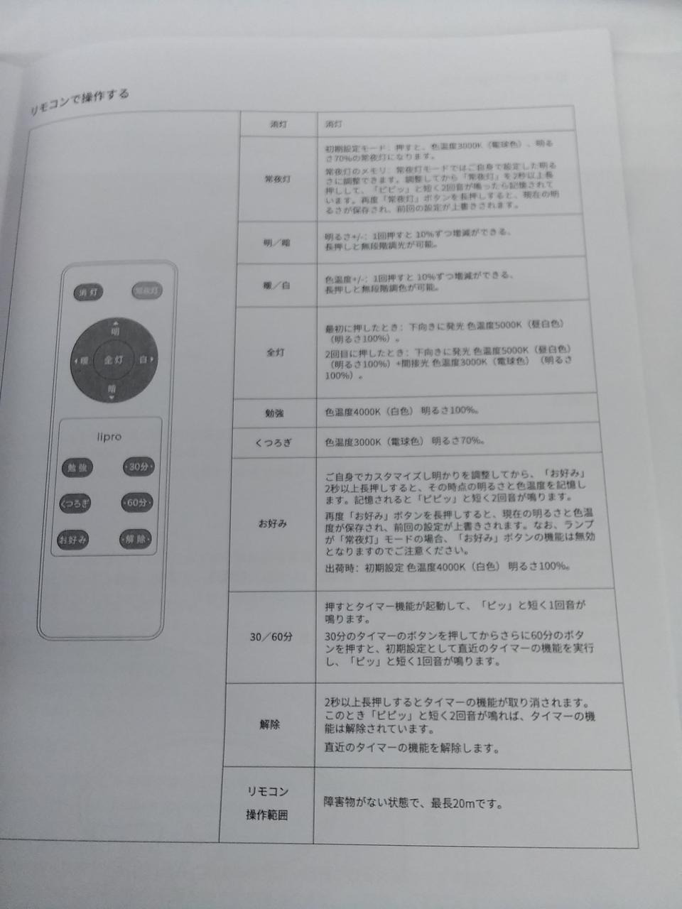 リモコンで調光可能です。