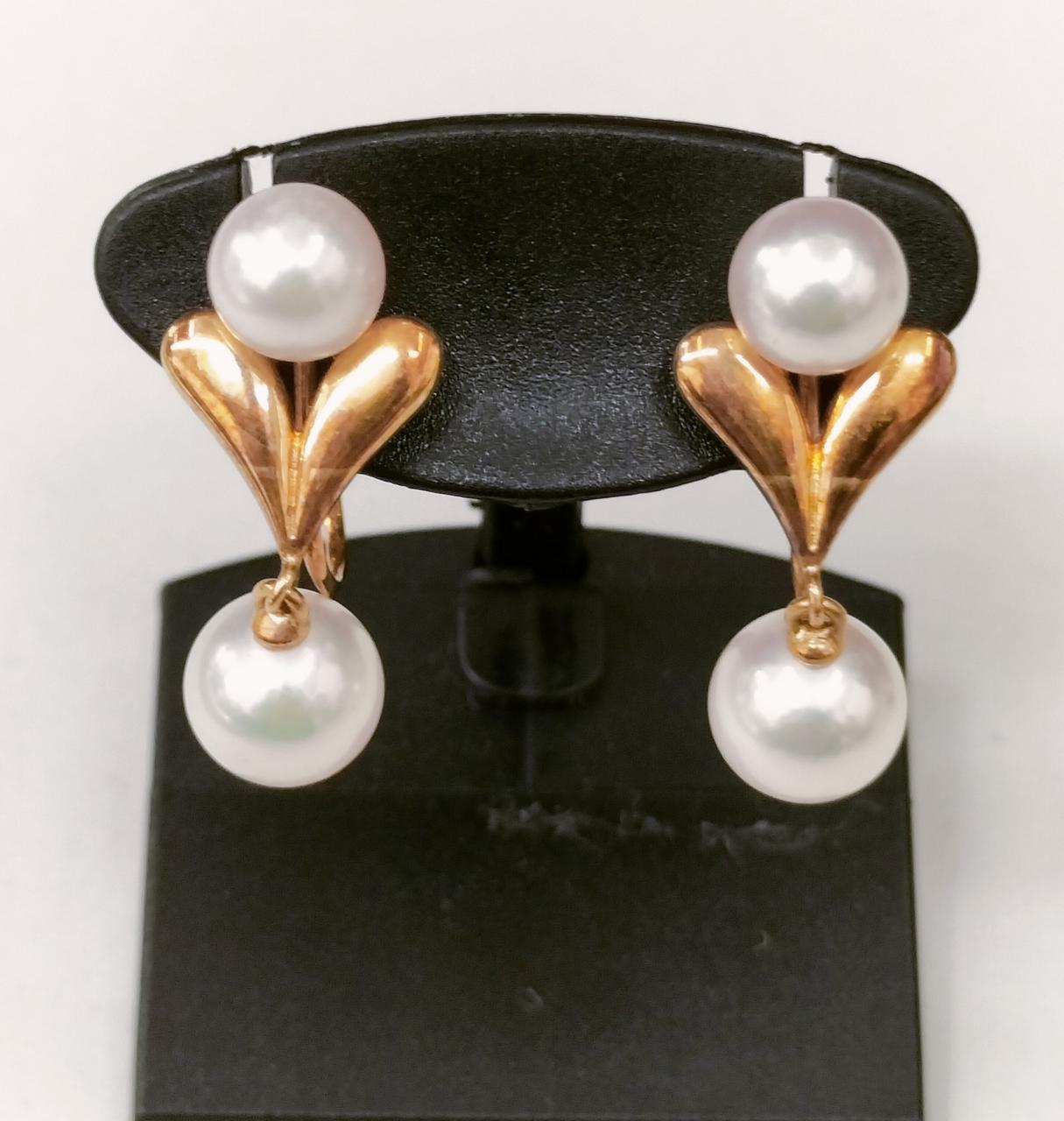 MIKIMOTO ミキモト K18 パール イヤリング MIKIMOTO ミキモト パール 真珠 イヤリング K18イエローゴールド
