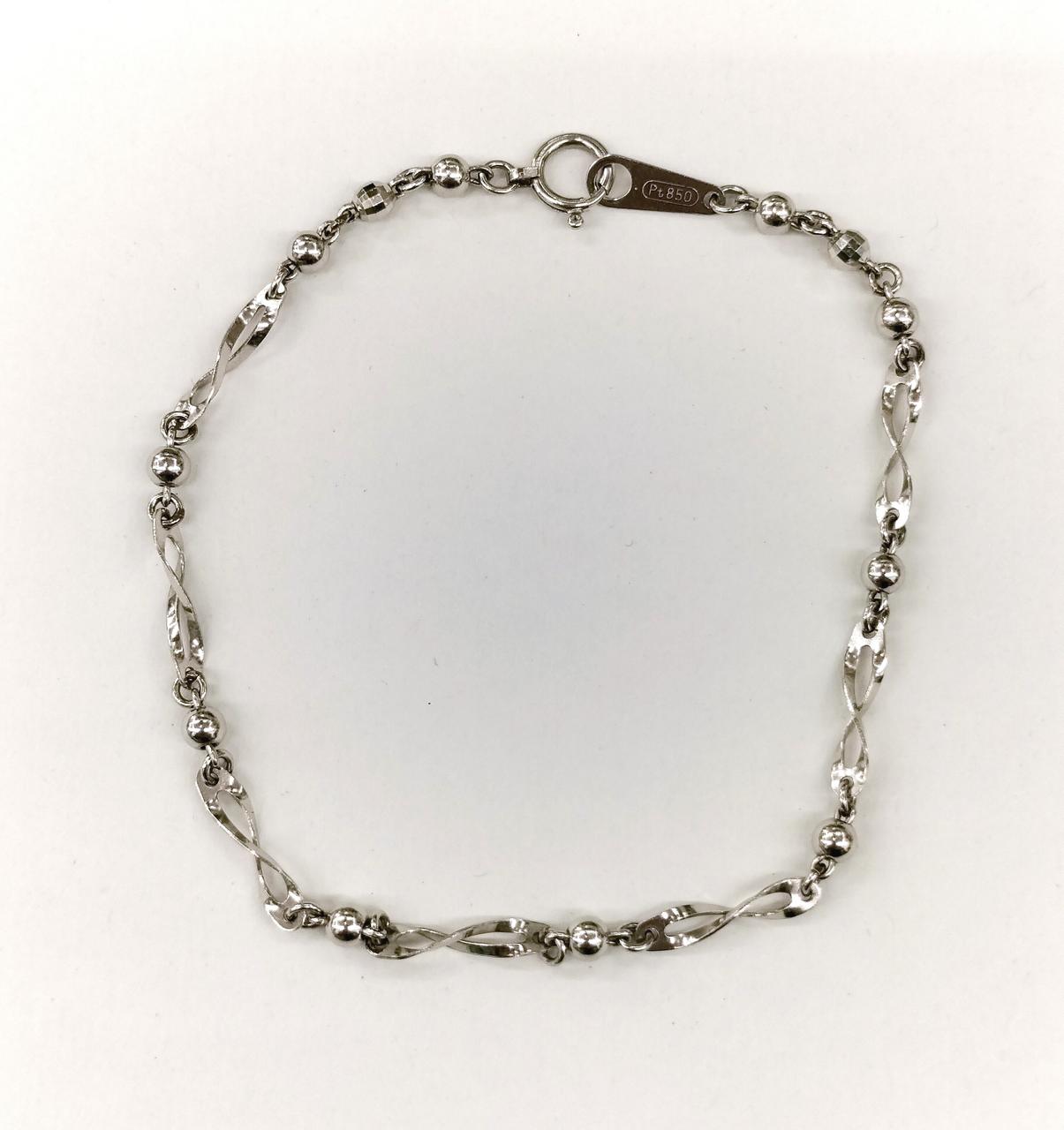 プラチナ ブレスレット pt850 Pt850 プラチナ850 喜平ブレスレット 6面ダブル 10g 18cm 4.1mm