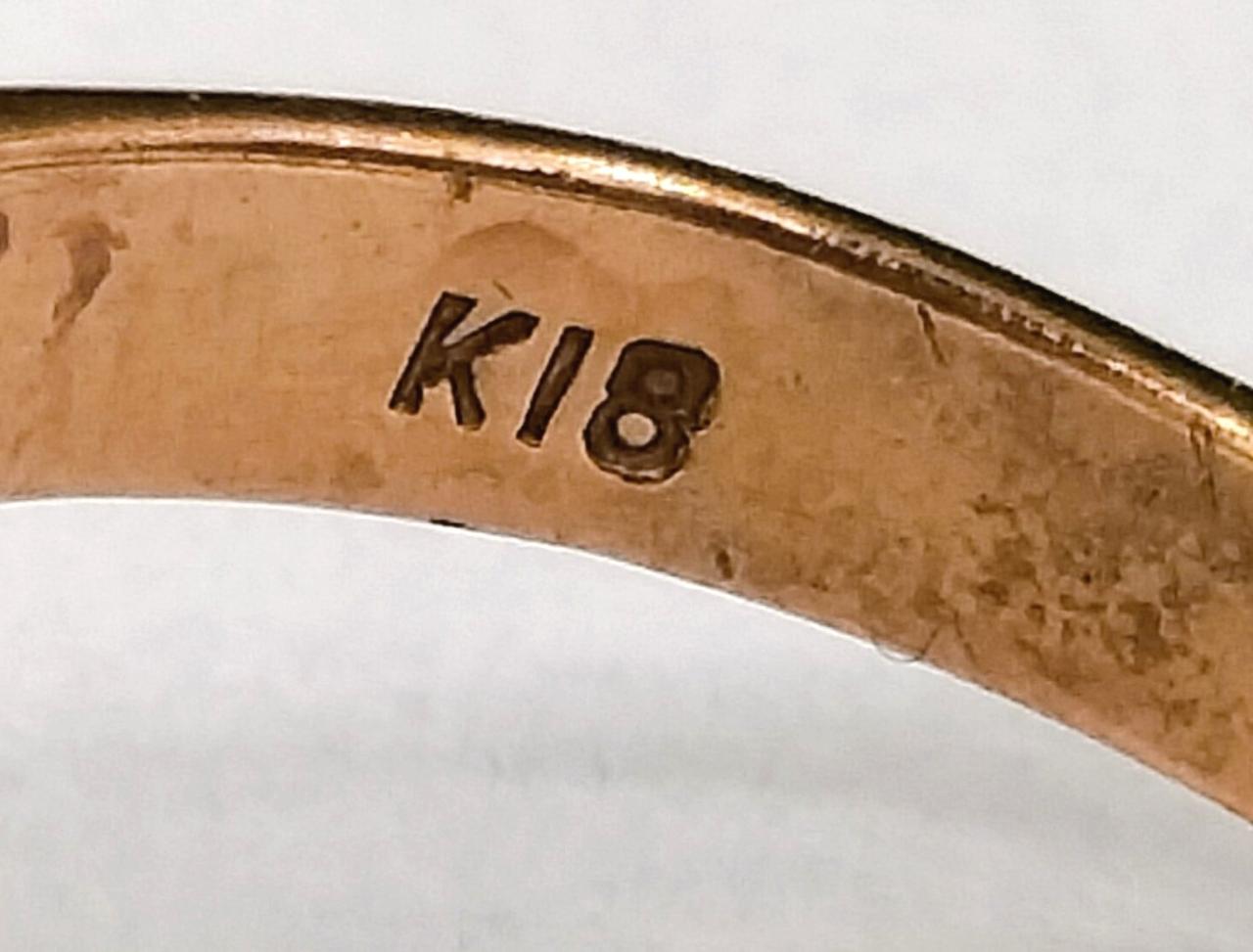 2.9g|K18 石付きデザインリング|HARDOFFオフモール（オフモ