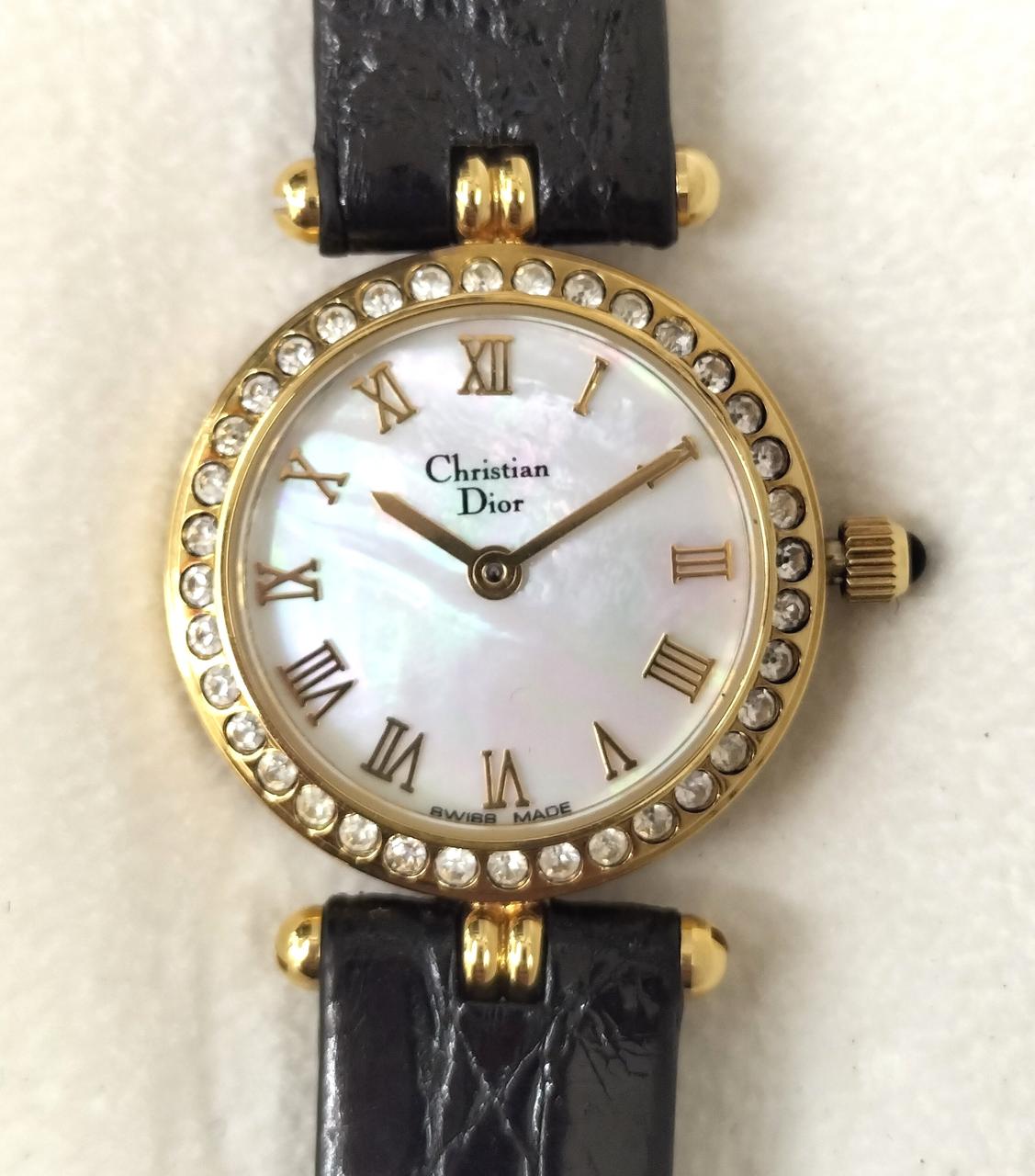 CHRISTIAN DIOR|ディオール ラインストーン クオーツ腕時計|HARDOFF