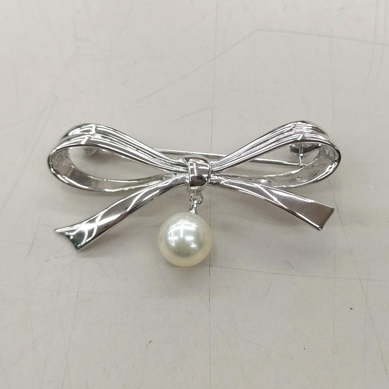 MIKIMOTO|ミキモト シルバー パール付きブローチ|【ハードオフ