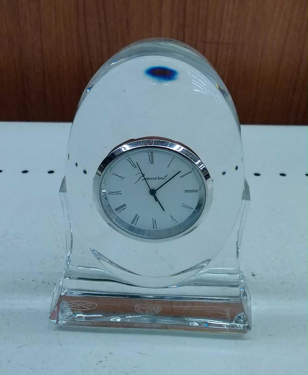 バカラのハート型時計 電池交換済 【在庫あり】 県内公立高校入試 【バカラ】Baccarat ハート時計 ルビーレッド 置時計