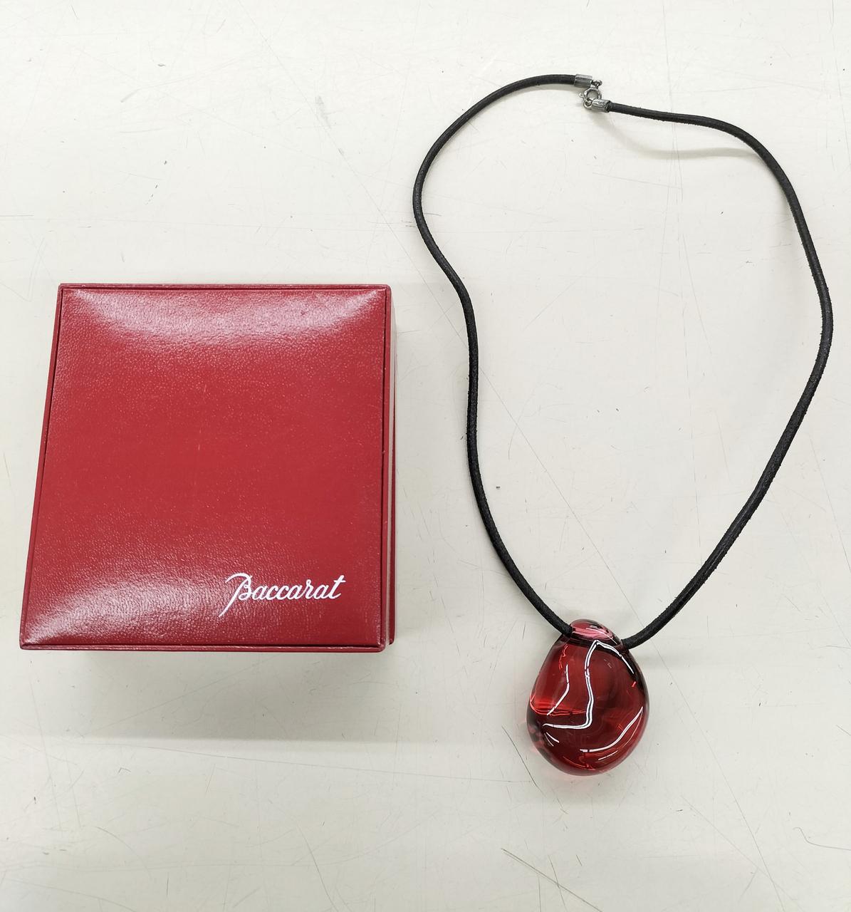 Baccarat ネックレス ガレ スモール ルビー レッド Baccarat ネックレス ガレ スモール ルビー レッド - メルカリ