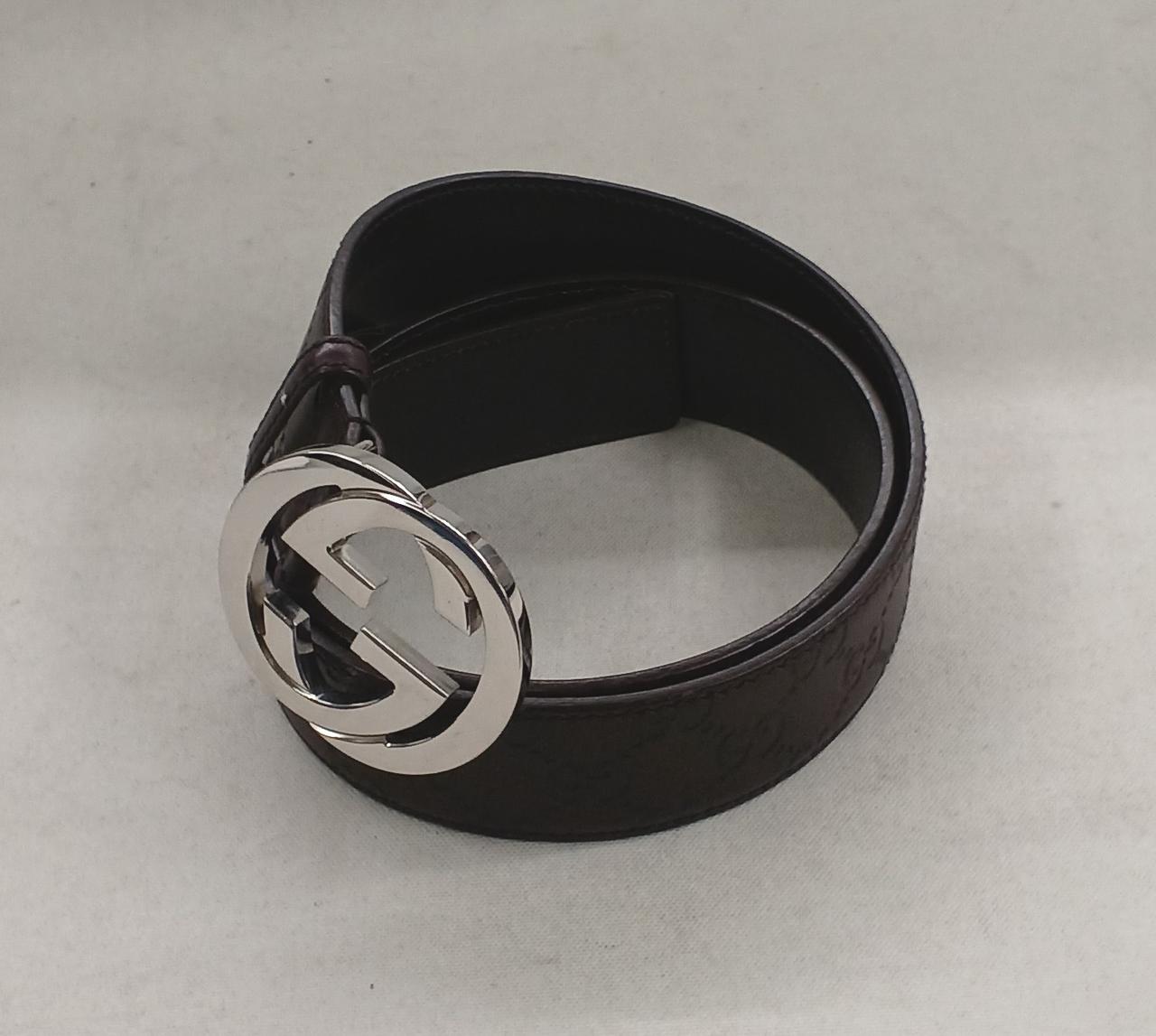 【状態良】GUCCI グッチ インターロッキング GG柄 ベルト GUCCI - GUCCI インターロッキングG GG柄 グッチシマ レザー