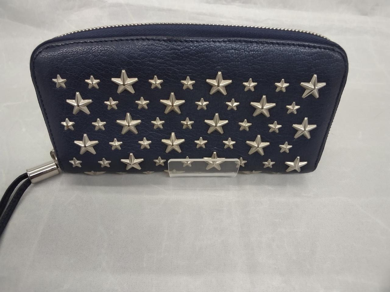 超美品【JIMMY CHOO】財布 コンパクトジップ ウォレット | シャンパーニュ メタリック