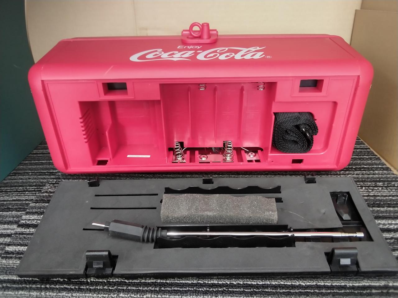 【動作品】夏組アウトドアCD、ラジオ、カセットラジカセ　コカコーラ非売品 夏組アウトドアCD、ラジオ、カセットラジカセ コカコーラ【非売品