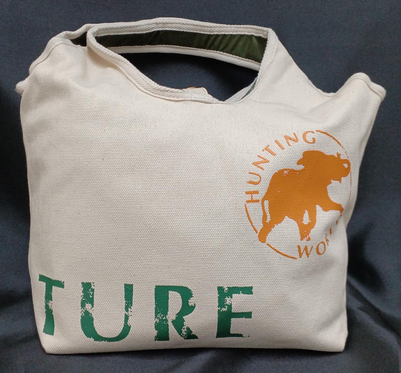 美品 HUNTING WORLD ボルネオチャリティー メンズ 象 トート HUNTING WORLD|ボルネオチャリティトートバッグ|【ハードオフ公式通販