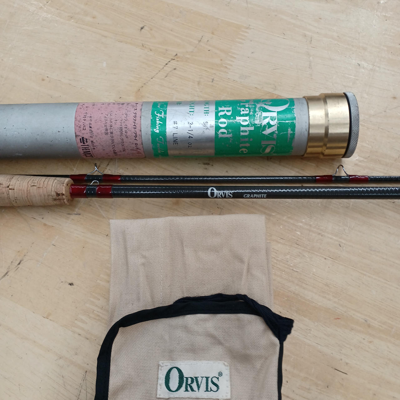 【美品】ORVIS GRAPHITE MARK Ⅱ オービス グラファイト Orvis Seven Eleven MKII Graphite Fly Rod with Tube & Sox