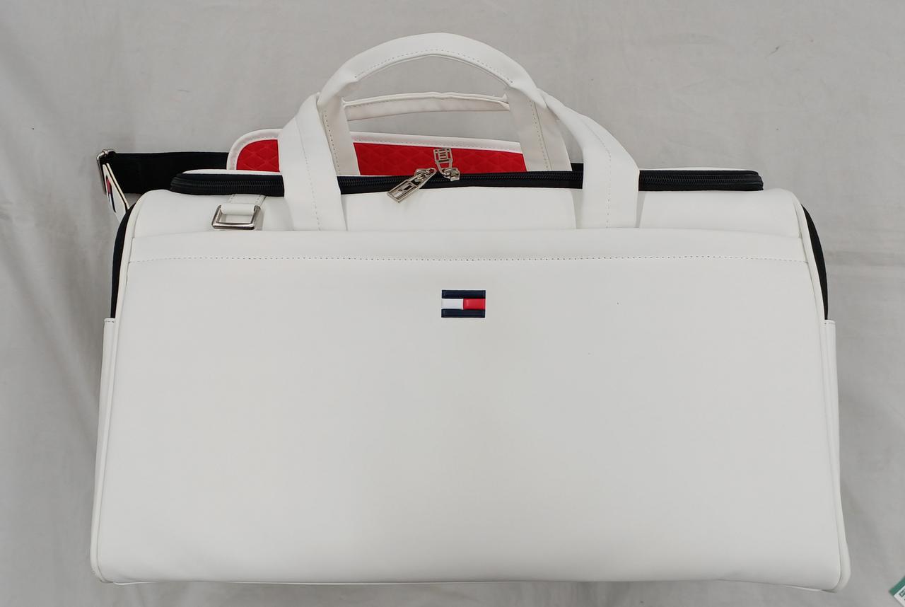 美品【トミーヒルフィガーゴルフ】ボストンバッグ ホワイト トミーヒルフィガー(TOMMY HILFIGER)|ゴルフ用ボストンバッグ