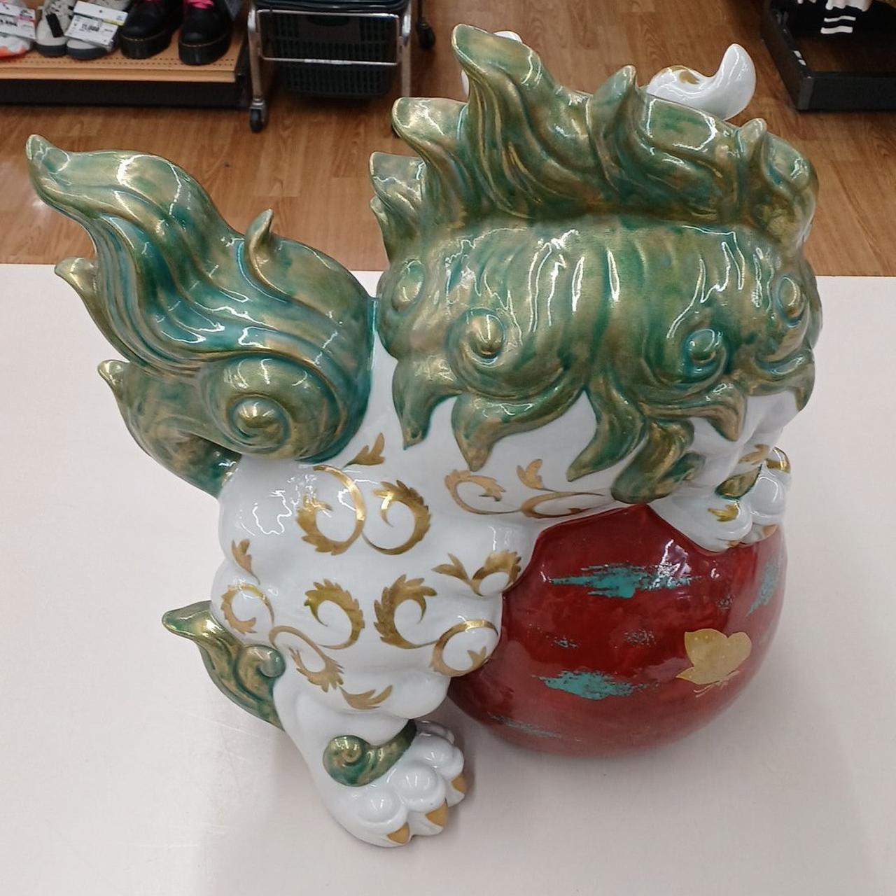 九谷焼 (緑)|玉乗獅子|HARDOFFオフモール（オフモ）|2032070000110844