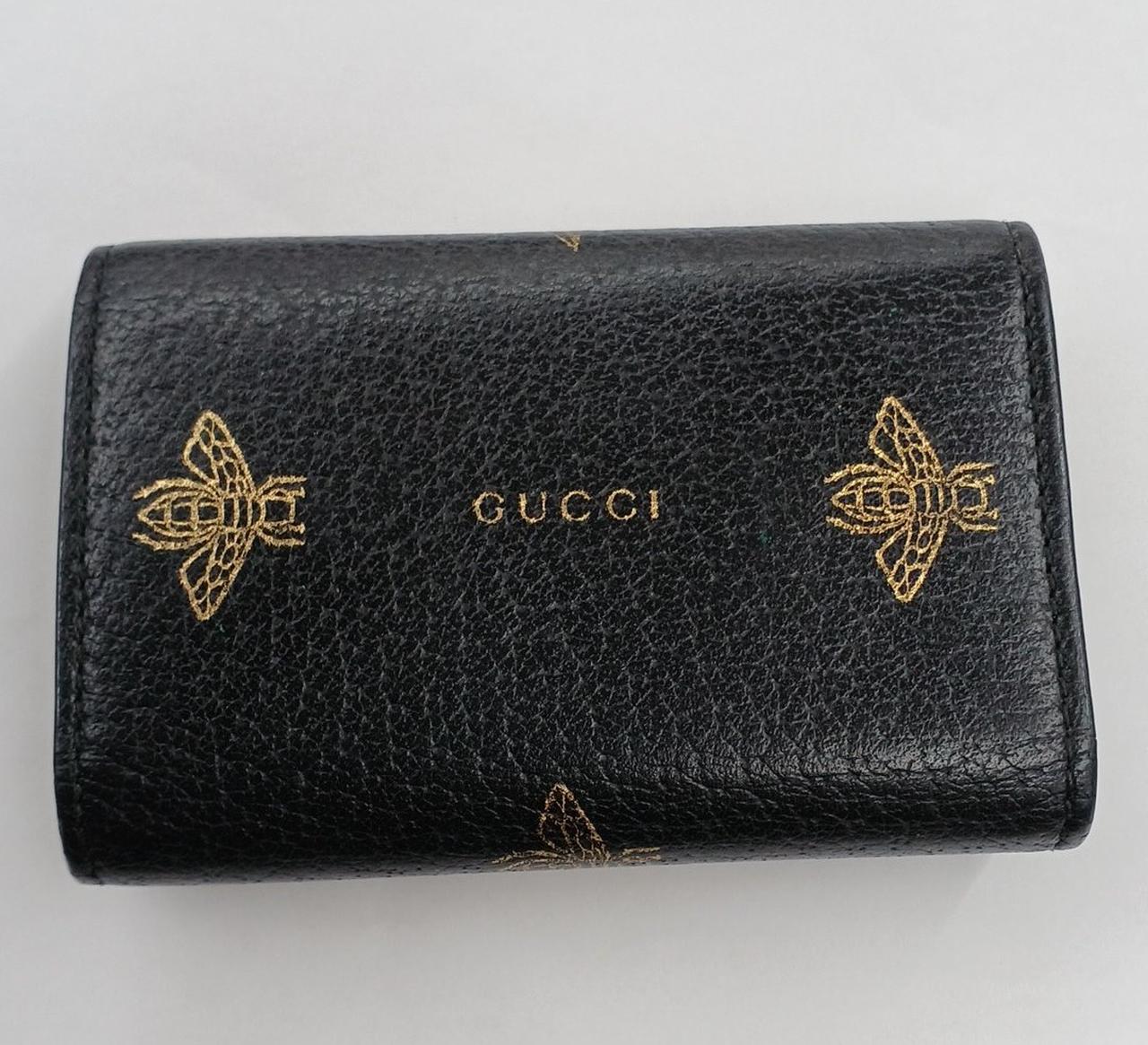 GUCCI 蜂モチーフ キーケース GUCCI(グッチ) / 6連/BEE/蜂モチーフ/キーケース/レザー/BLK/メンズ