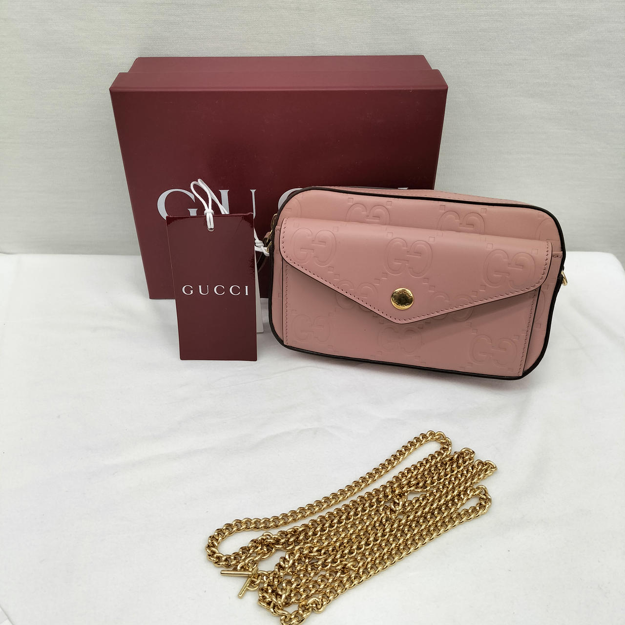 グッチ(GUCCI)|GGスーパー ミニショルダーバッグ（ピンク