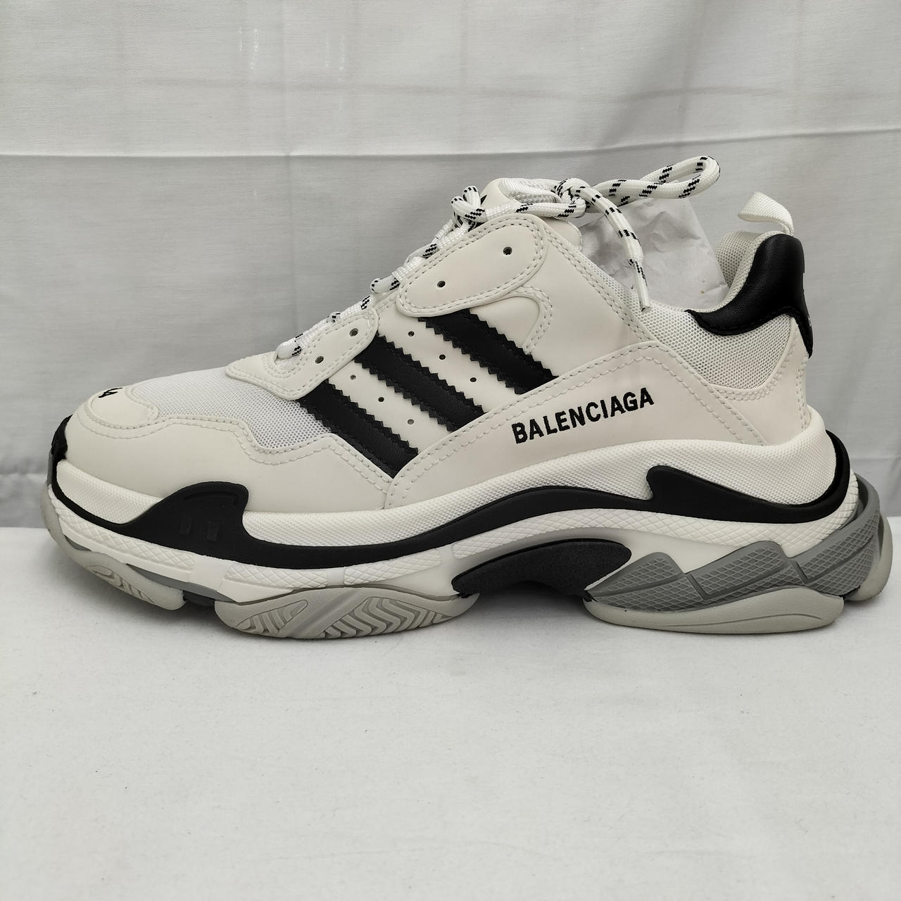 靴 BALENCIAGA バレンシアガ×アディダス|トリプルS メッシュ×レザー スニーカー
