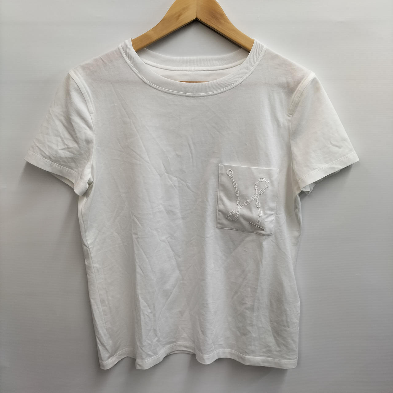 エルメス シェーヌダンクル Tシャツ コットン 24SS 期間限定価格】美品 メンズ エルメス HERMES シェーヌダンクル