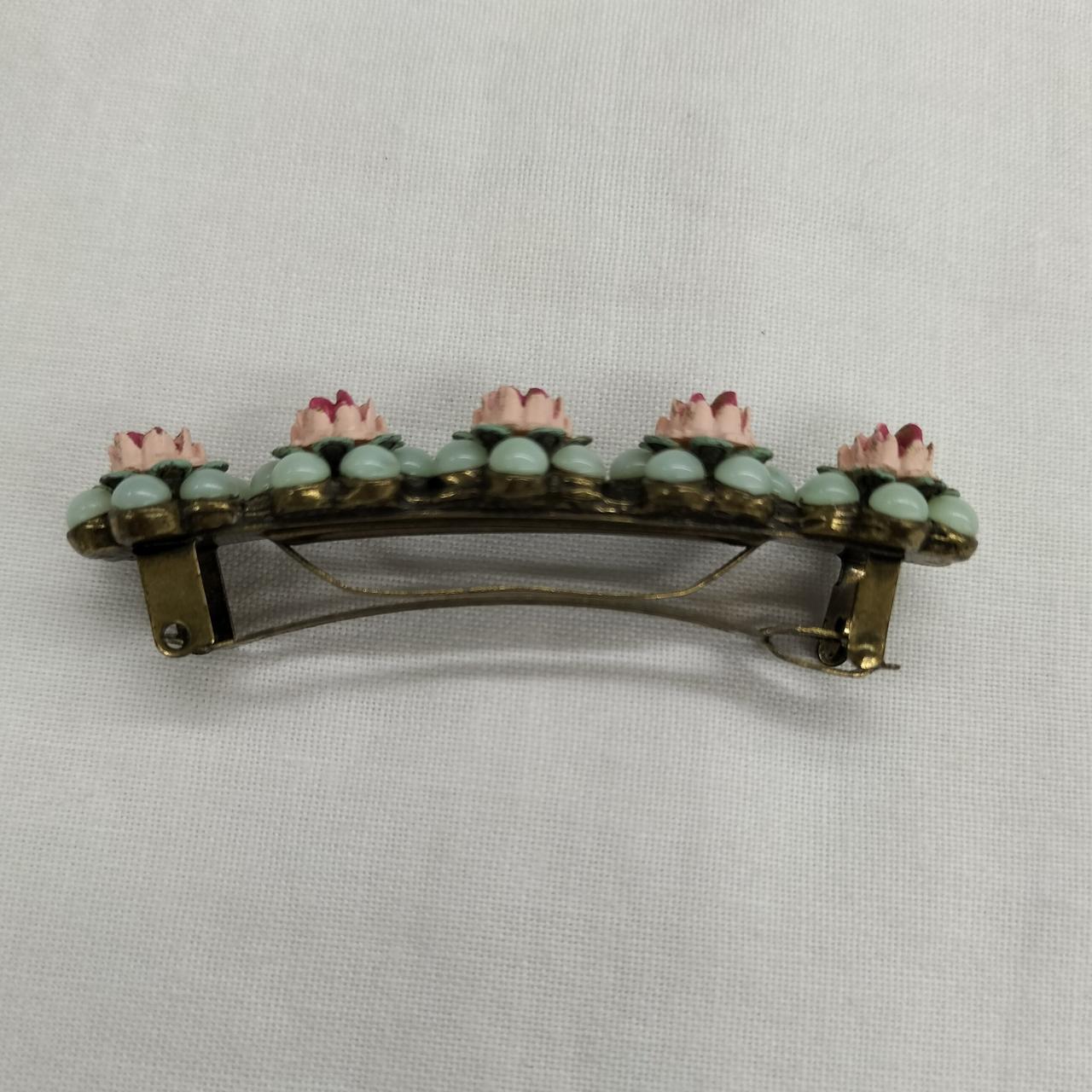 【週末限定セール】Michal Negrin ネグリン バレッタ ベージュ ミハエルネグリン Michal Negrin ピンク系 ビジュー バレッタ