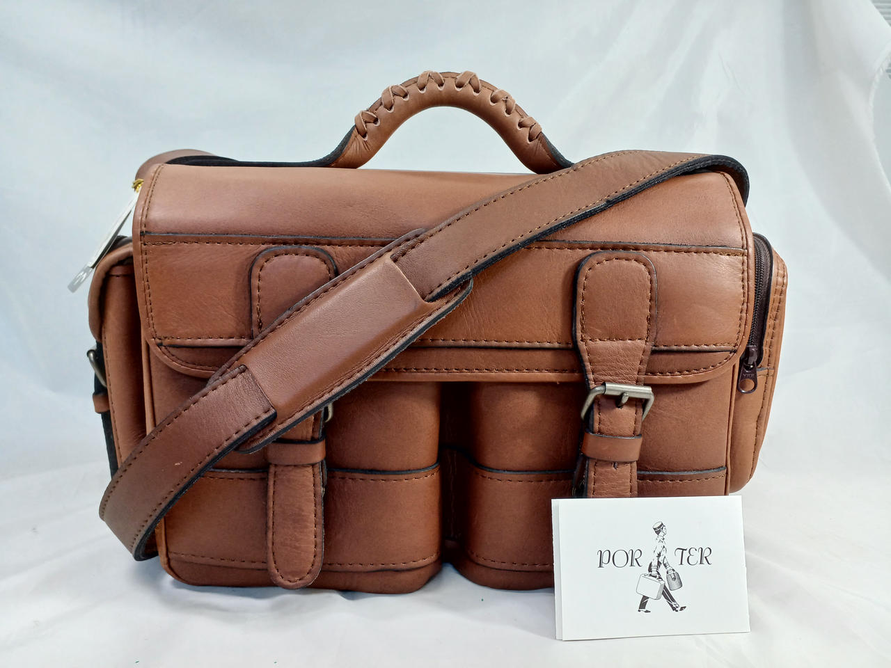 PORTER★ヘッドポーター、BROWNIE、茶色ボストン、大、ショルダー、底鋲 PORTER☆ヘッドポーター、BROWNIE、茶色ボストン、大