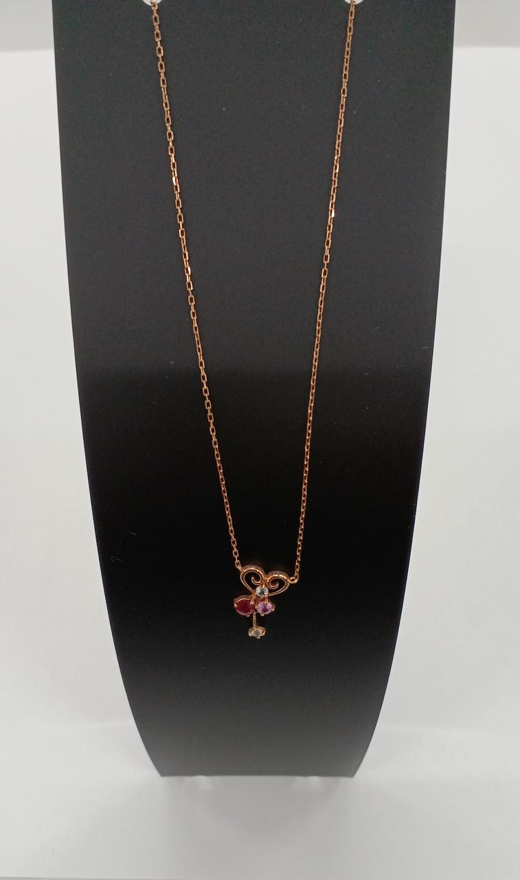 ステンレス ロケットペンダントネックレス ハート 3色 50cm 60cm